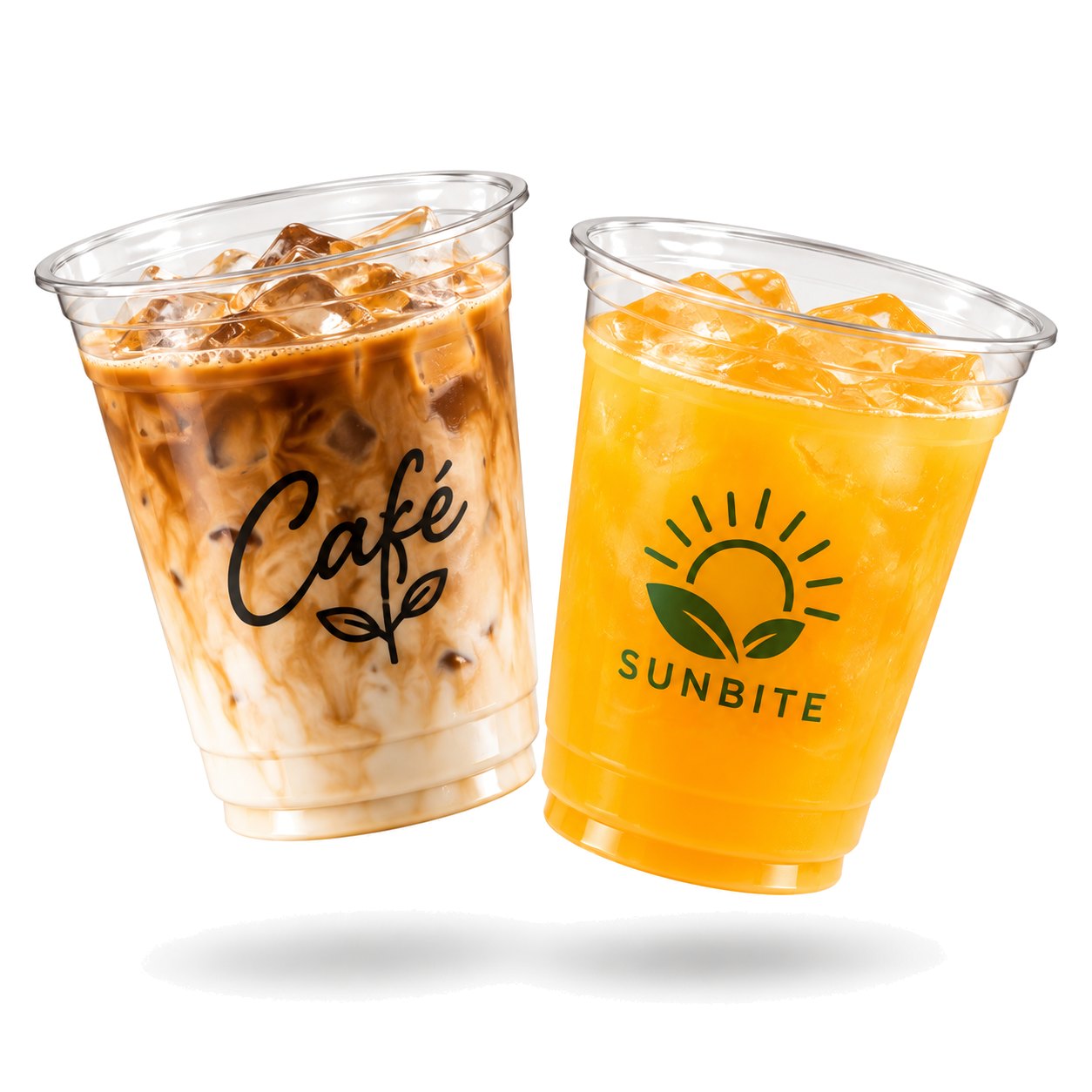 Clear Cups transparent, individuell bedruckt mit Logo