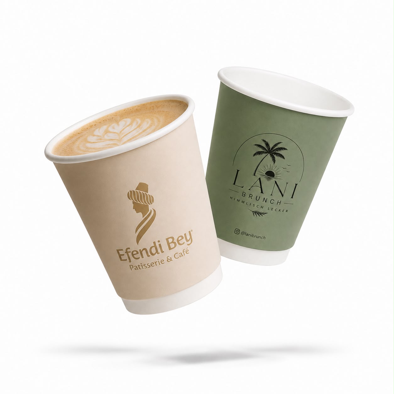Kaffeebecher Double Wall bedruckt mit Logo
