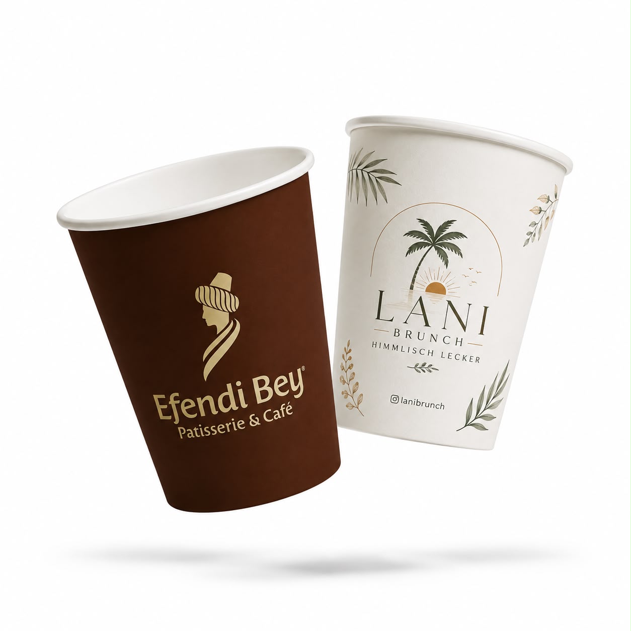 Kaffeebecher Single Wall bedruckt mit Logo